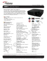 Preview for 1 page of Optoma TS551 Datasheet