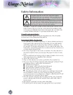 Preview for 2 page of Optoma TSFN-IR01 User Manual