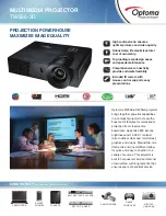 Предварительный просмотр 1 страницы Optoma TW556-3D Datasheet