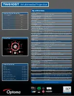 Preview for 2 page of Optoma TW610ST Specifications