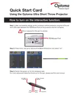 Предварительный просмотр 2 страницы Optoma TW675UST-3D Quick Start Manual