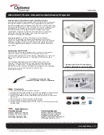 Предварительный просмотр 1 страницы Optoma TW675UTI-3D Datasheet