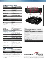 Предварительный просмотр 2 страницы Optoma TW762 Specifications