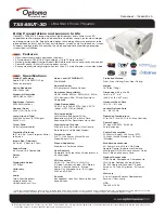 Optoma TX565UT-3D Datasheet предпросмотр