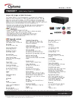 Optoma TX610ST Datasheet предпросмотр