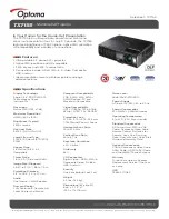 Optoma TX7155 Datasheet предпросмотр