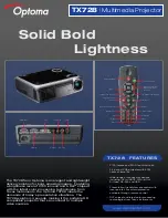 Preview for 1 page of Optoma TX728 Specifications