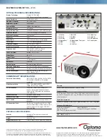 Preview for 2 page of Optoma W415 Specification