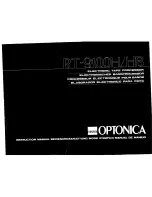 optonica RT-9100H Instruction Manual предпросмотр