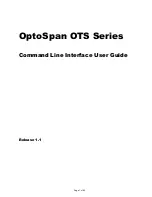 Preview for 1 page of OptoSpan OTS Series User Manual