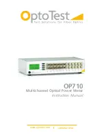 Предварительный просмотр 1 страницы OptoTest op710 Instruction Manual