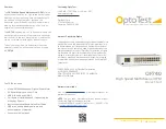 Предварительный просмотр 1 страницы OptoTest OP740 Quick Start