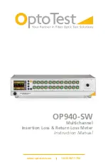 Preview for 1 page of OptoTest OP940-SW Instruction Manual