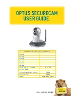 Optus SecureCam User Manual preview