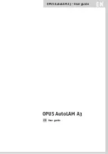 Opus AutoLAM A3 User Manual preview