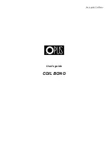 Opus COIL BONO User Manual preview