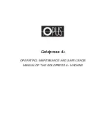 Opus Goldpress Plus Operating, Maintenance And Safe Usage preview