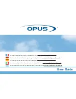 Preview for 1 page of Opus LRC500 User Manual