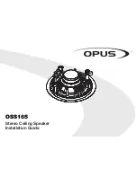 Opus OSS165 Installation Manual предпросмотр