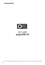 Preview for 6 page of Opus popLAM A3 User Manual