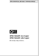 Opus RolLAM 380 Super User Manual preview