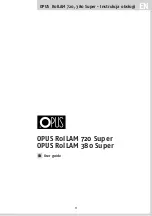 Preview for 11 page of Opus RolLAM 380 Super User Manual