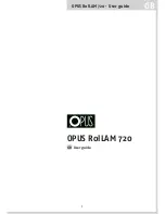 Preview for 7 page of Opus RolLAM 720 User Manual