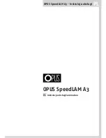 Opus SpeedLAM A3 User Manual preview