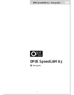 Preview for 7 page of Opus SpeedLAM A3 User Manual