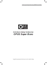 Preview for 1 page of Opus Super Bono User Manual