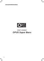 Preview for 6 page of Opus Super Bono User Manual