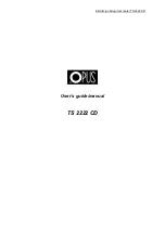 Preview for 6 page of Opus TS 2222 CD User Manual