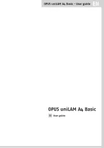 Opus uniLAM A4 User Manual preview