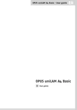 Preview for 1 page of Opus uniLAM A4 User Manual