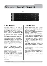 Предварительный просмотр 3 страницы Opvimus PA-127 Operating Instructions And Owner'S Manual