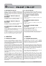 Предварительный просмотр 12 страницы Opvimus PA-127 Operating Instructions And Owner'S Manual