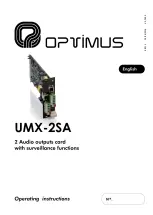 Preview for 2 page of Opvimus UMX-2SA Operating Instructions Manual