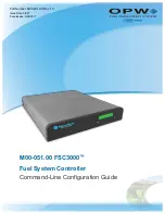 Preview for 1 page of OPW M00-051.00 FSC3000 Command-Line Configuration Manual