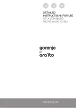 ORA ITO Gorenje BCM547ORAB Instructions For Use Manual preview