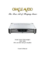 Oracle Audio DAC 100 Owner'S Manual preview