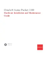 Предварительный просмотр 1 страницы Oracle Acme Packet 1100 Hardware Installation And Maintenance Manual