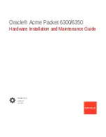 Oracle Acme Packet 6300 Hardware Installation And Maintenance Manual preview