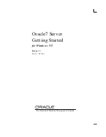 Oracle Oracle7 Server 7.3 Getting Started Manual preview