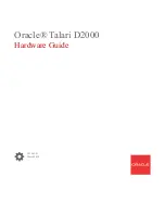 Предварительный просмотр 1 страницы Oracle Talari D2000 Hardware Manual