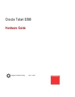 Preview for 1 page of Oracle Talari E500 Hardware Manual