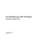 Oracle WebLogic JSR-170 Adapter Supported Configurations preview