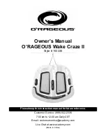 O'Rageous Wake Craze II Owner'S Manual preview