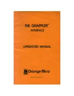 Orange Micro Interface The Grappler Operator'S Manual предпросмотр