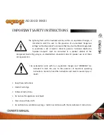 Предварительный просмотр 5 страницы ORANGE AD200B MKIII Owner'S Manual