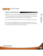 Предварительный просмотр 11 страницы ORANGE AD200B MKIII Owner'S Manual